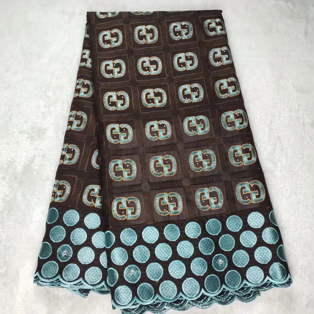 

Новейшая африканская швейцарская вуаль кружева хлопчатобумажная ткань с камнями высокое качество французское кружево Тюль Вышивка ткани ...