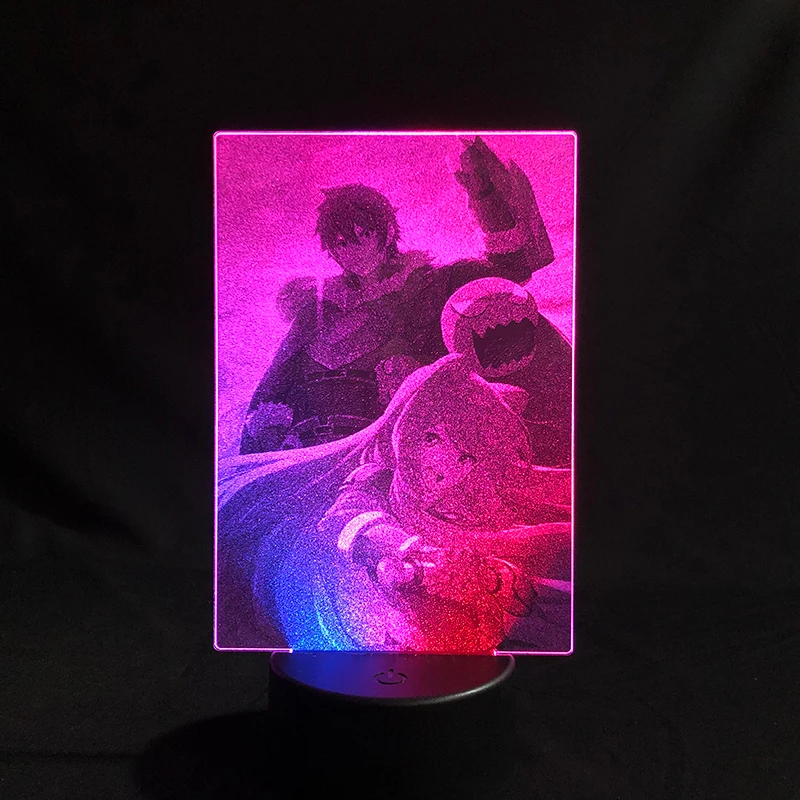 

Anime 3D Lamp Led Night Light for Kids Bedroom Illusion 7 Color Night Lamp Gift for Birthday Home Decoration Christmas Present