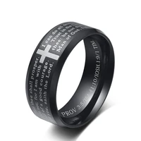 boeycjr christian cross i can do wall things titanium steel men rings fashion jewelry metal alloy finger rings for men or women