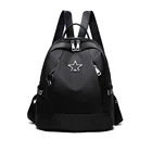 Женский рюкзак из ткани Оксфорд, модная вместительная Черная мягкая сумка на плечо для подростков, школьный дорожный ранец
