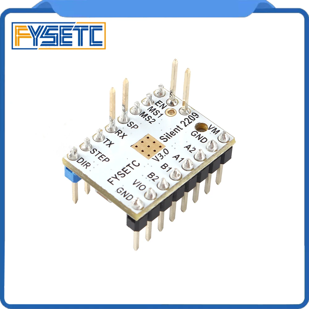 4 шт. TMC2209 v2.0 Драйвер шагового двигателя 3d принтер запчасти Stepsticks Mute Driver 256 Microsteps ток 2.8A пик VS TMC2208
