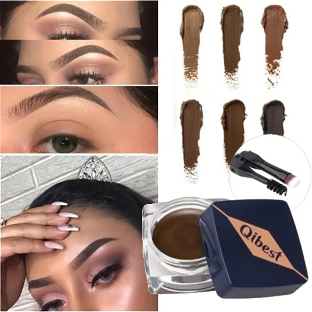 Гель для бровей профессиональный 6 цветов с кисточкой бровей|Средства роста