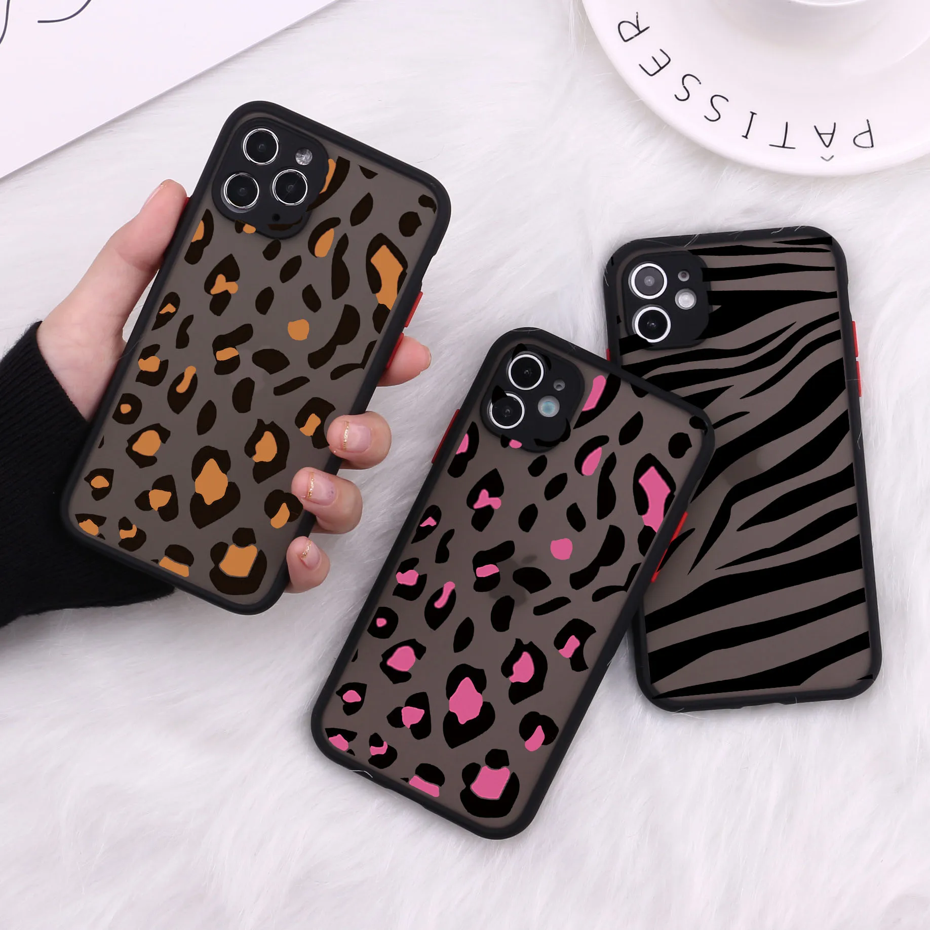 

ZUIDID Fashion Leopard Phone Case For iPhone 11 Pro XS Max 12 Mini 7 8 Plus X XR SE20 Clear Retro Zebra Pattern Shockproof Cover