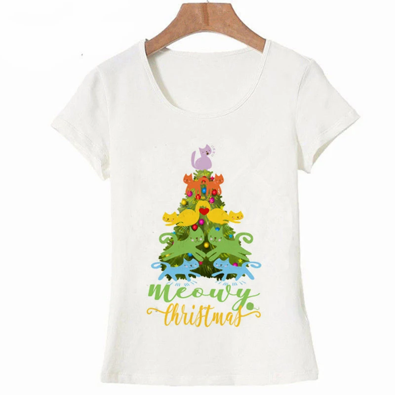 

Lus Los Kawali Aesthetic Vintage Hot Cartoon funny Cat Women T-Shirt Christmas Casual Print Clothes Tops Haraju