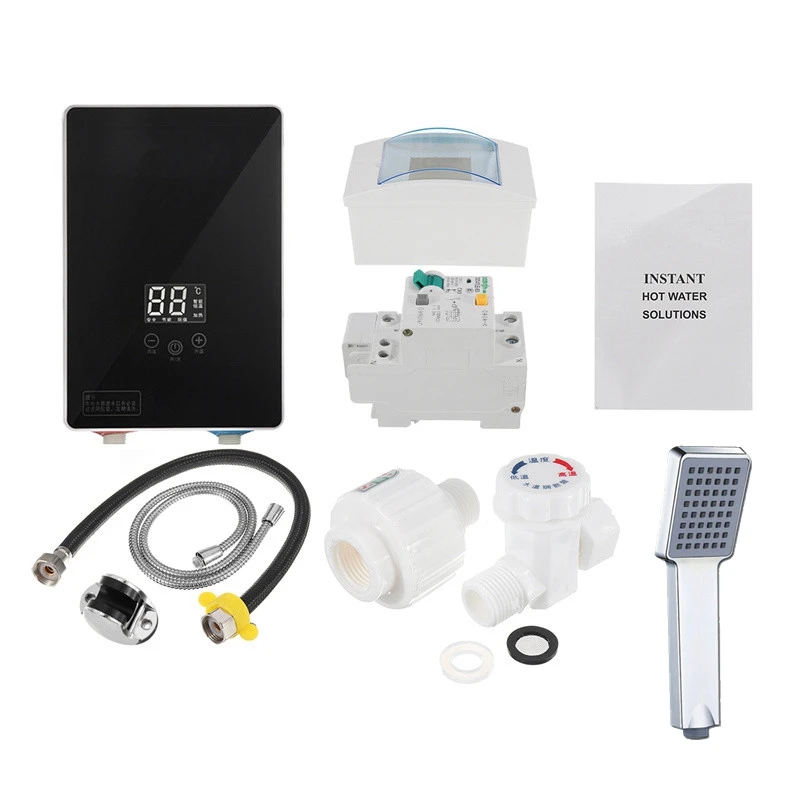 

6000W 220V Instant Electric Tankless Water Heater 3 seconds Fast Heating Instantaneous Water Heaters Instant Water Hot Shower