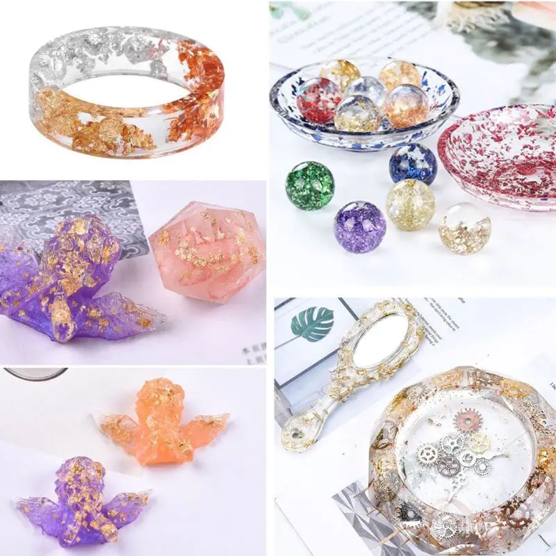 25pcs3 Цвета металлик Фольга хлопья блестки блестит под покраску искусства ногтей