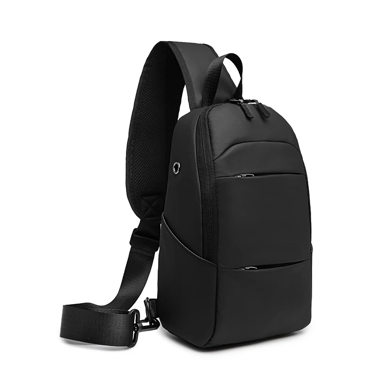 

Fashion Multifunction Chest Solid Bag for Men Shoulder Messenger Outdoor Male Waterproof Short Trip Chest Pack USB Charging Bag