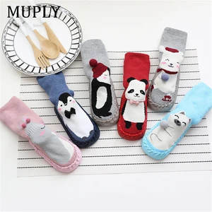 Зимние носки для малышей носки для маленьких мальчиков и девочек chaussetteХлопковые носки-тапочки для малышей нескользящие носки для малышей