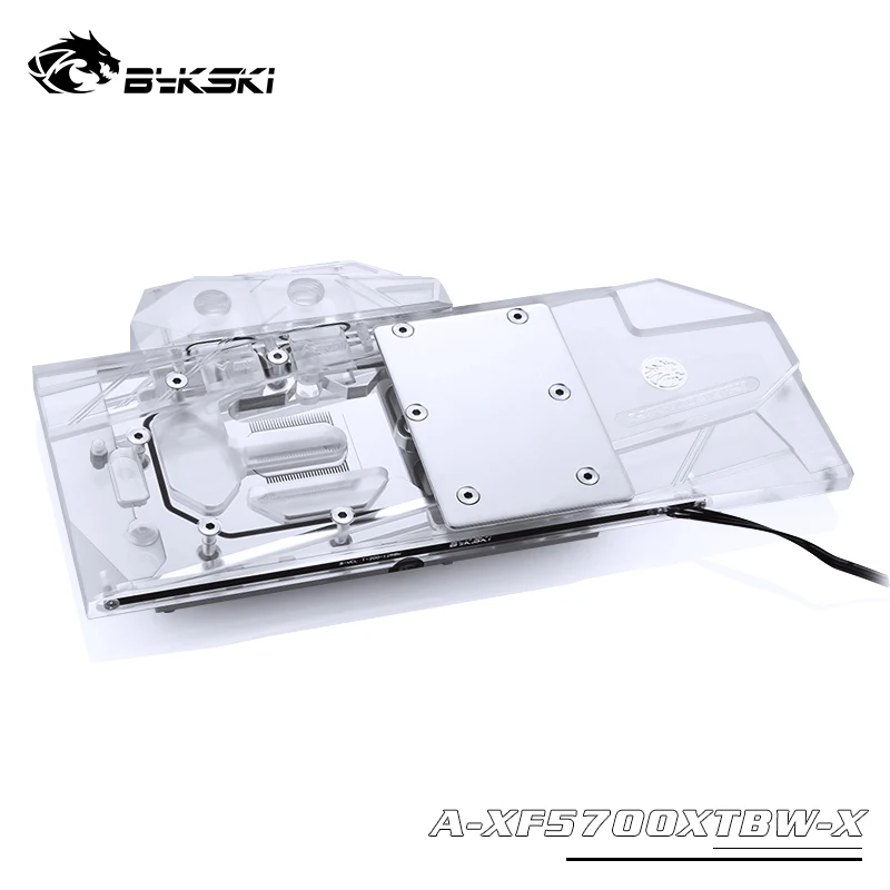 Водяной блок Bykski GPU для XFX RX 5700 XT THICC III ULTRA 8G графическая карта MOBO AURA SYNC 12 В/5 В|Кулеры