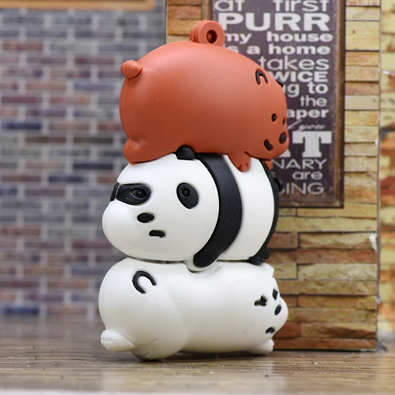 Panda Флешка 128 ГБ 256 ГБ USB мультяшка флэш-накопитель 64 ГБ 32 ГБ 16 ГБ 8 ГБ 4 ГБ карта памяти животного realy емкость флеш-накопитель