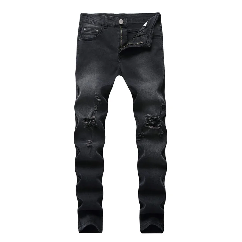 Ripped Jeans Men Skinny Pants Hip Hop Male Jeans Homme Elasticity Slim Fit Frayed Casual Men Denim Jeans Hombre Trousers