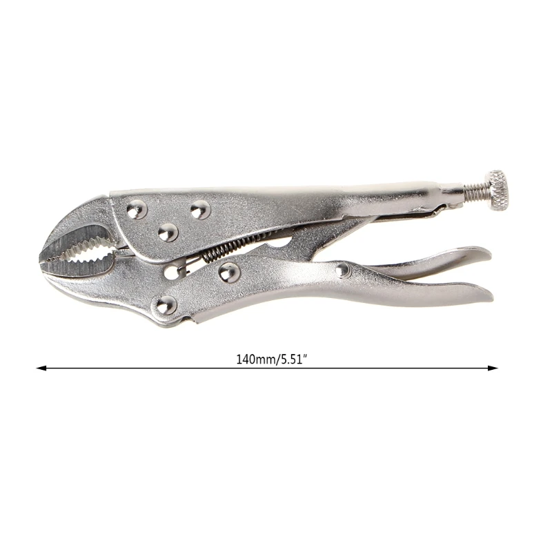 

A0KF 5 Inch Locking Pliers Ground Mouth Straight Jaw Lock Vise Grip Clamp Hand Tools