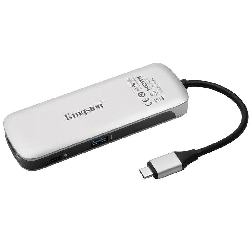Kingston Nucleum USB C мульти-концентратор 7 в 1 HDMI type-C адаптер USB3.1 ридер Зарядка для Iphone MacBook подключение USB и Micro/SD карты