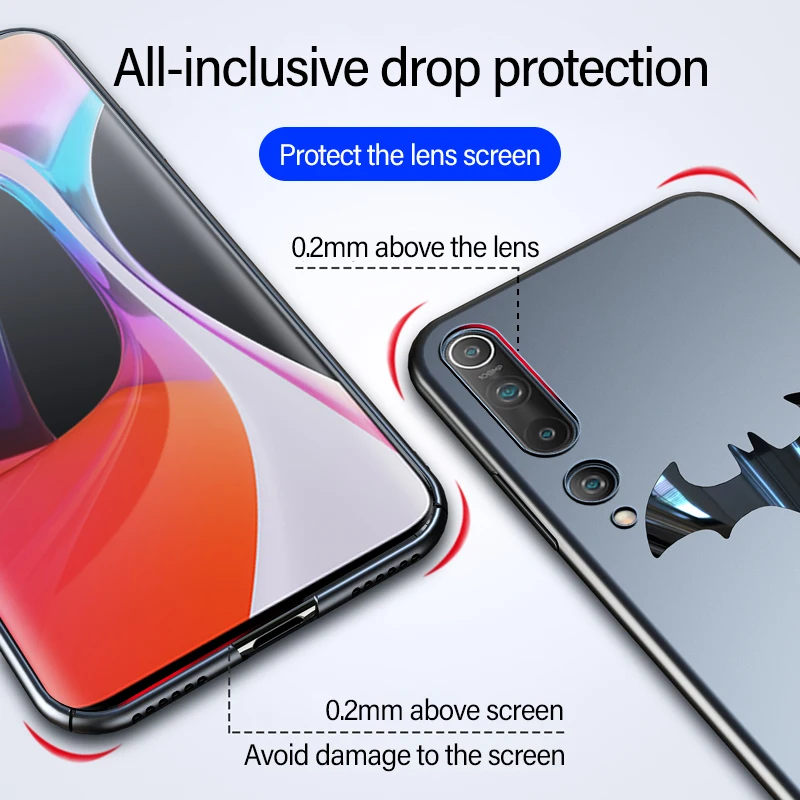 Ultra-thin Metal Bat Matte PC Phone Case For Xiaomi Mi 10 9 8 SE Lite Pro Redmi Note 7 Mix Max 2 3 Magnetic Protection Cover