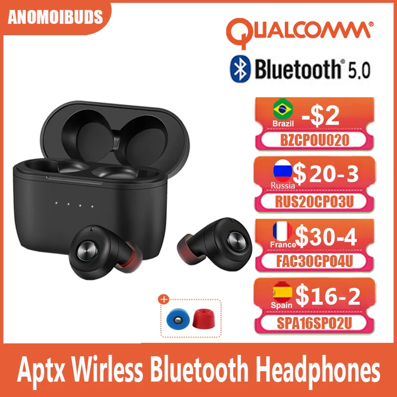 Anomoibuds Predator Pro Aptx Беспроводные наушники Bluetooth Проводные Шумоподавляющие микрофоны
