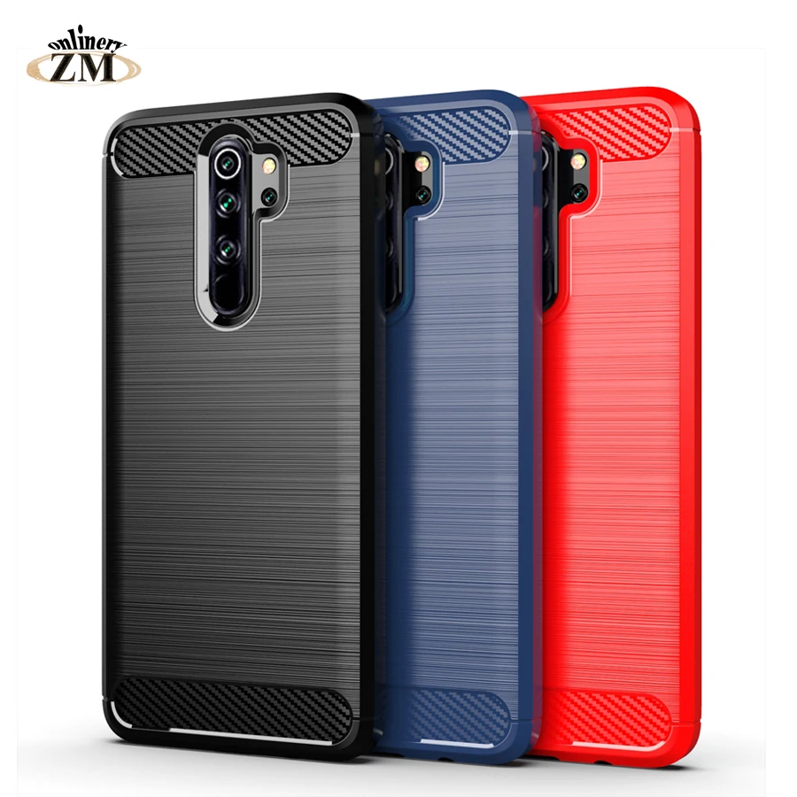 Carbon Fiber Texture Back Case For xiaomi Redmi note 8 7 Simple Brushed Silicone Cover pro back case |
