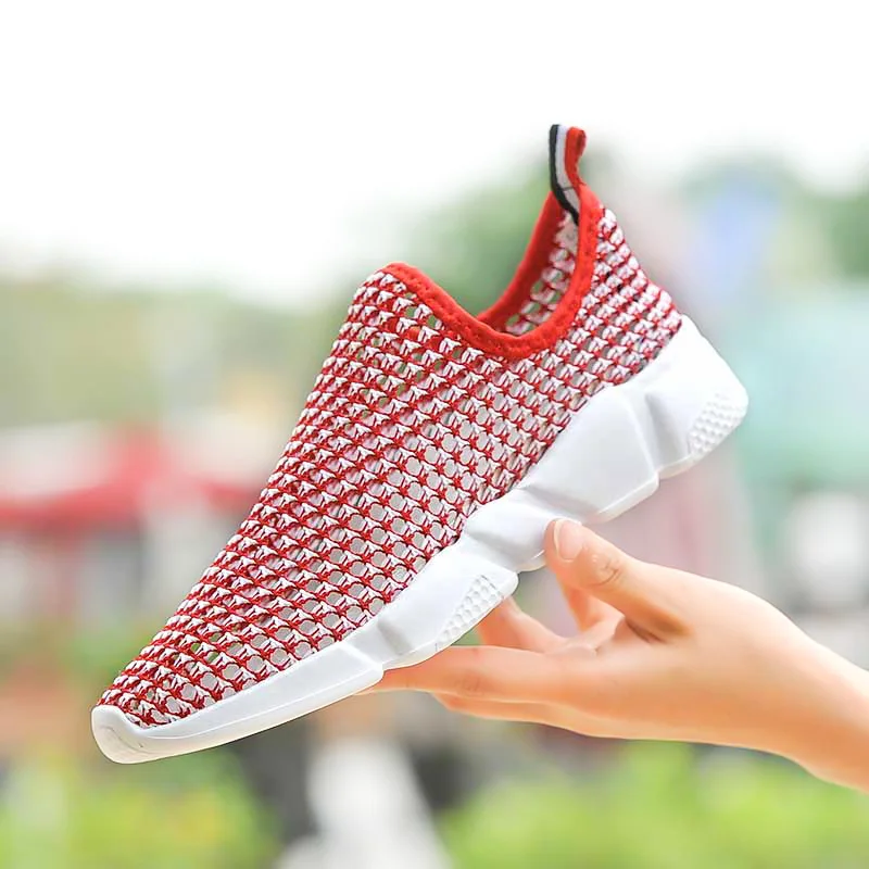 Женские Дышащие сетчатые кроссовки повседневная обувь женские однотонные на