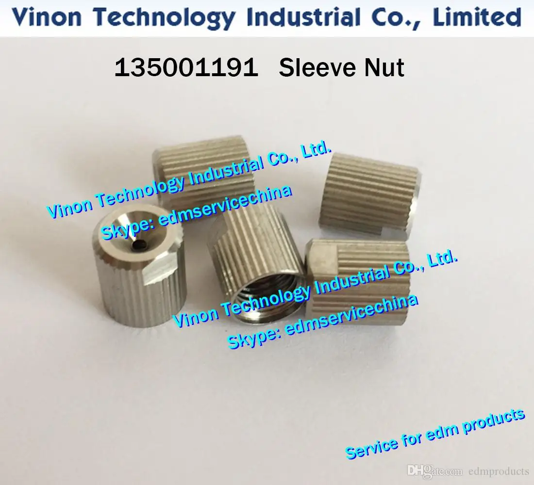 

135001191 Sleeve Nut for lower guide for ROBOFIL 290,300,310,500,510 CNC WIRE CUT EDM PARTS 135.001.191 Lower Cap nut 24.54.423