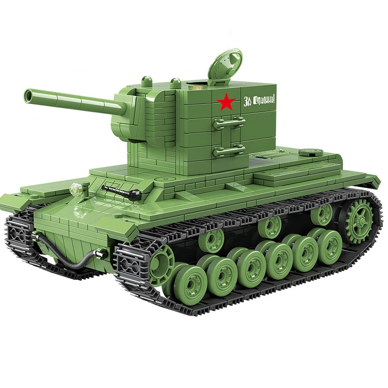 

CB 818pcs WW2 KV-2 Heavy Tank Bricks Set Compatible Military Building Blocks Army Soldiers Weapons Boy Kids Toys Children Gifts