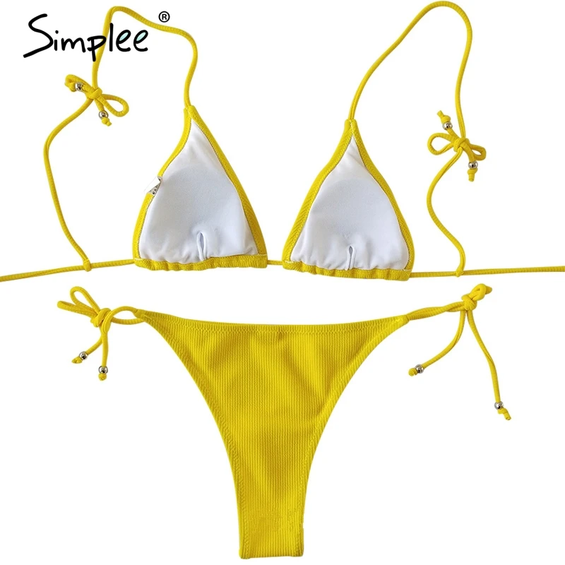 Женский купальник Simplee пуш ап с мягкими чашечками сексуальный регулируемым