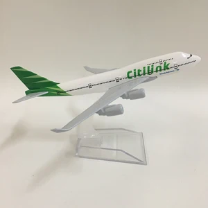 Модель самолета JASON TUTU 16 см, модель самолета Citilink, Индонезия, Боинг 747, модель самолета 1:400, Литые металлические самолеты, самолет, игрушка