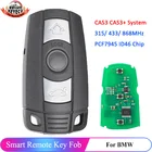Дистанционный ключ KEYECU с 3 кнопками 315 МГц433 МГц868 МГц для BMW серий 1357 CAS3 X5 X6 Z4, чип передатчика управления автомобилем ID46 PCF7945