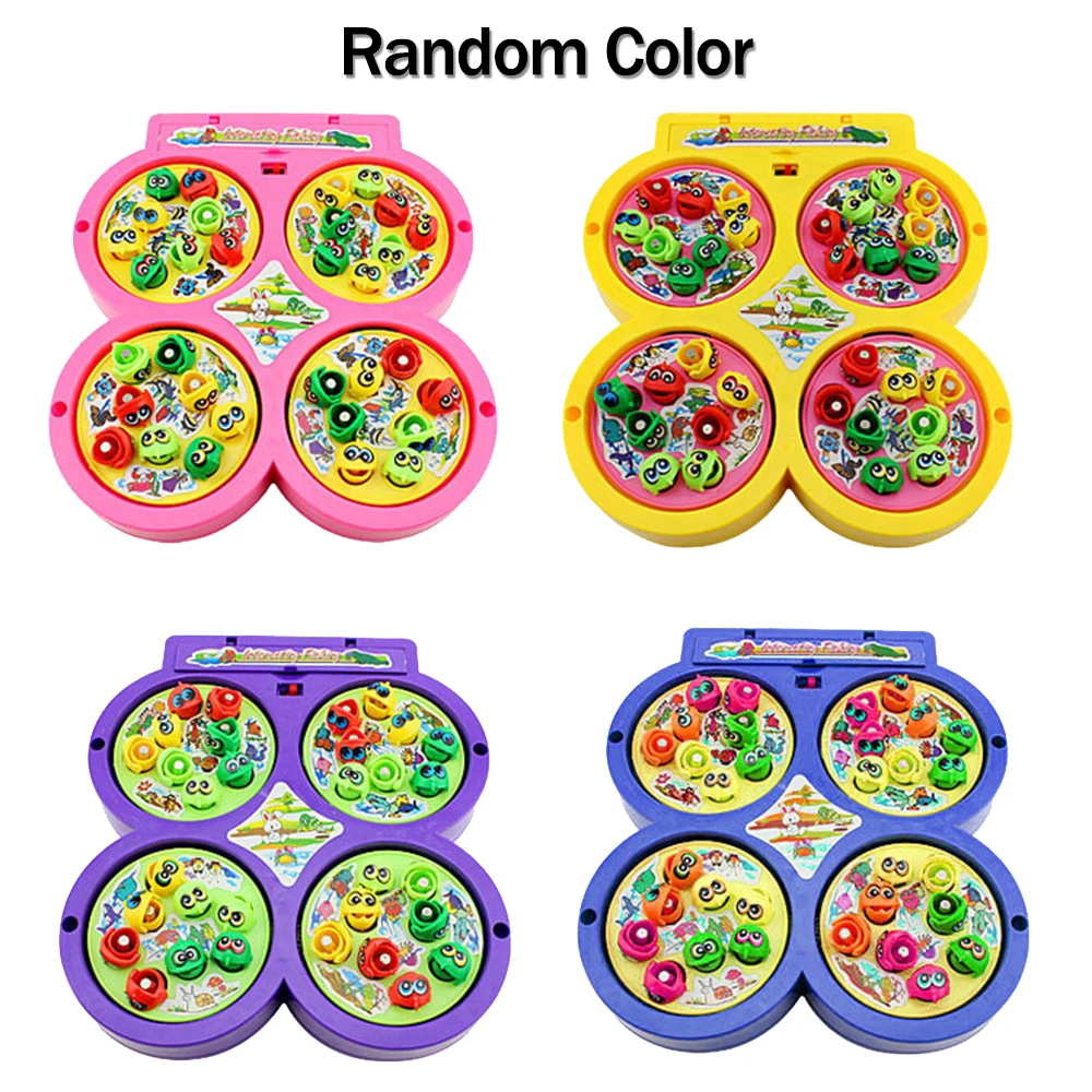 Electric Musical Rotating Fishing Play Game Fish Plate Set Magnetic Outdoor Sports Toys for Children Gifts | Игрушки и хобби