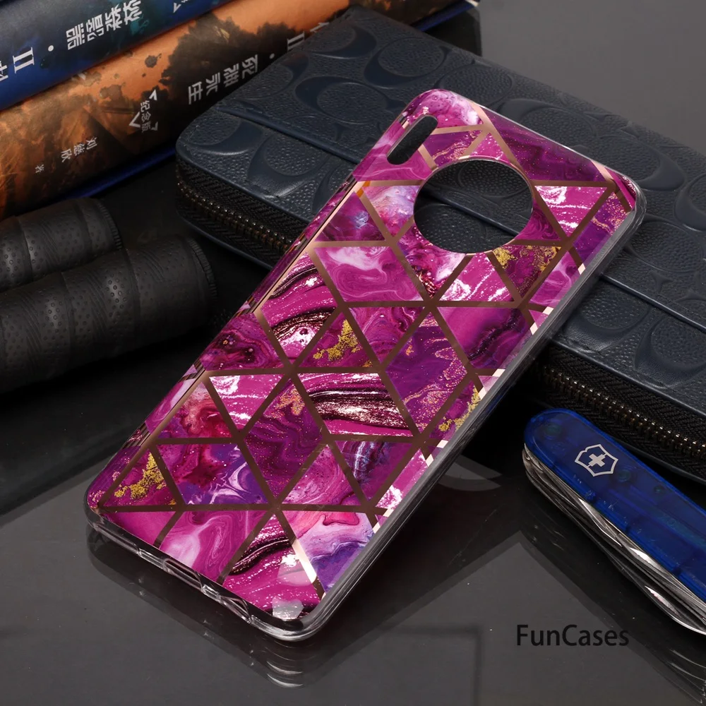Роскошные Чехлы для capinha Huawei Mate 30 черный золотой чехол с держателем ajax крутой