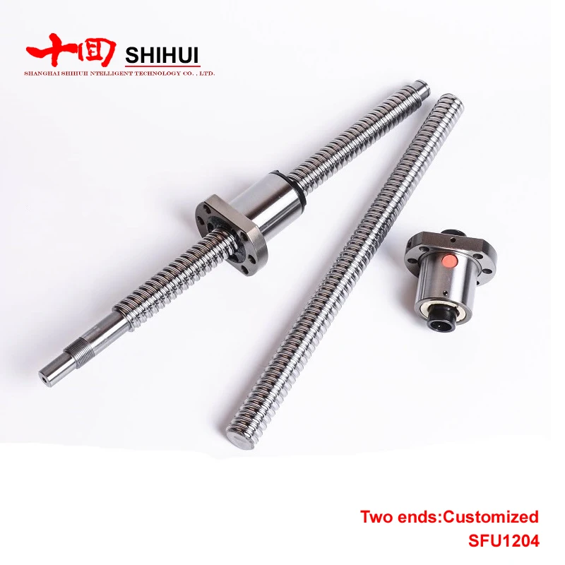 

CNC Ballscrew Set : 12mm Ball Screw SFU1204 End Machined RM1204 Ball Nut 150/200/250/300/350/400/450/500/550/600mm Free Shipping