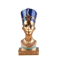 vintage souvenir cleopatra head portrait figurine resin arts crafts egypt home decor miniature ornaments