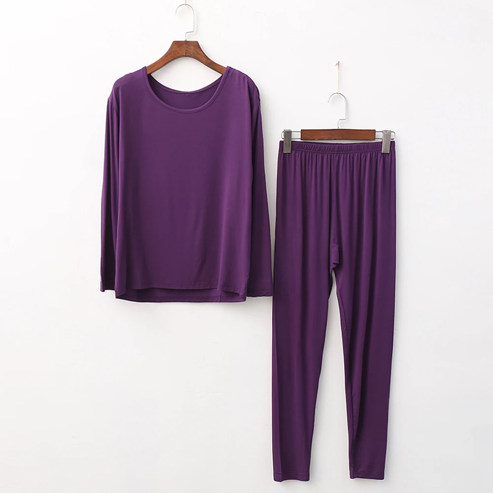 Women's Underwear Long Johns Big Plus Size 5XL Spring New Casual Set Modal Breathable Clothes For Ladies Body Suit Free Shipping