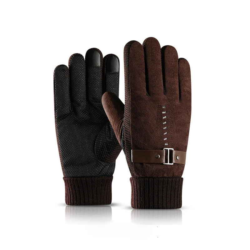 K 01 Мужские Зимние перчатки для катания на мотоцикле из свиной кожи ветрозащитные