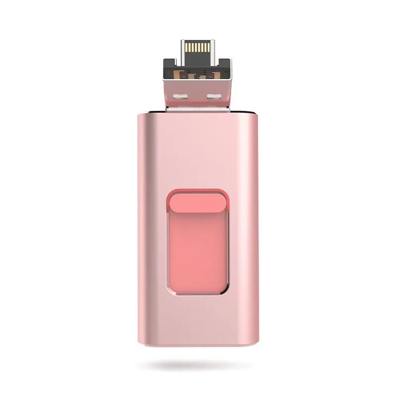 ROSE GOLD 4 в 1 Многофункциональный USB флеш-накопитель type C 32 Гб мобильный телефон OTG USB флешка 64 ГБ 16 ГБ 128 Гб металлический накопитель 256 г - Цвет: ROSE GOLD