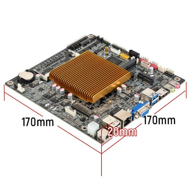 Мини ITX материнская плата J1900 процессор 2 0 GHz DDR3 8GB/1600MHz тонкий мини четырехъядерный