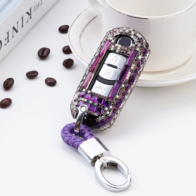 

Diamond Crystal Car Remote Key Cover Case For Mazda 2 3 6 Axela Atenza CX5 CX6 CX7 CX9 2014 2015 2016 2017 Protector Accessories