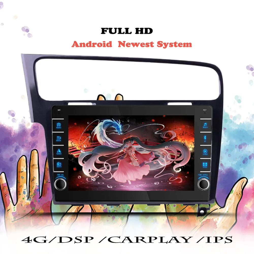 

Car Radio Android 10 For Volkswagen Golf 7 2012 2013 2014 2015 2016 2017 2018-2020 Multimedia Player Navigation GPS DVD Cassette