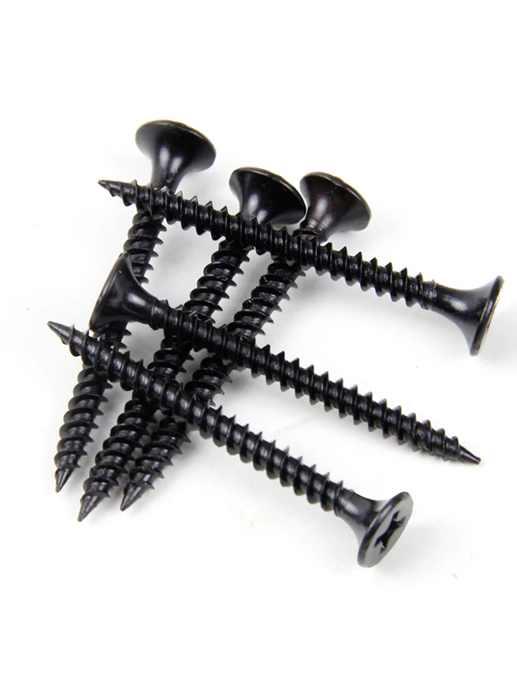 Винты для гипсокартона 500 г усиленная углеродистая сталь черный фосфатирующий