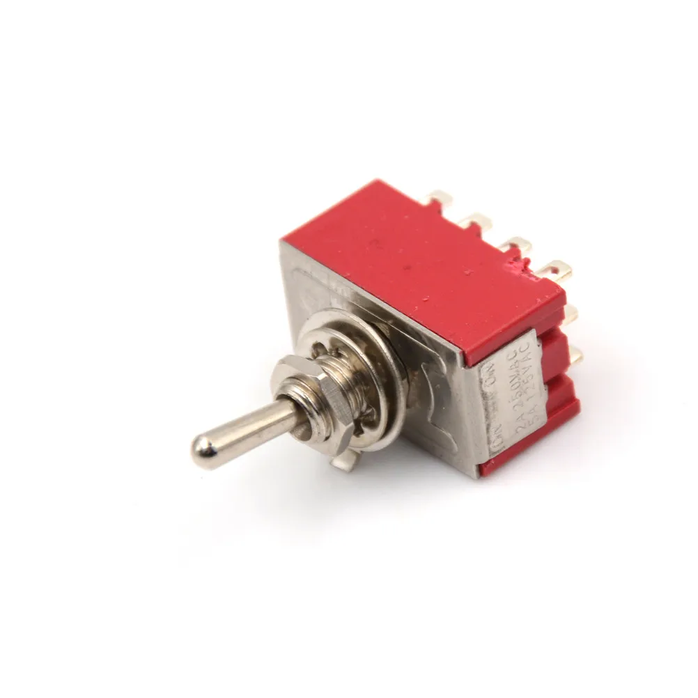 Горячая продажа 6A/125VAC 2A/250VAC 12 Pin 4PDT Вкл/вкл 2 положения мини MTS 402