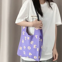brands number knitting shoulder bags for women fashion designer woven handbag color crossbody bag 2021 female tote shopper purse