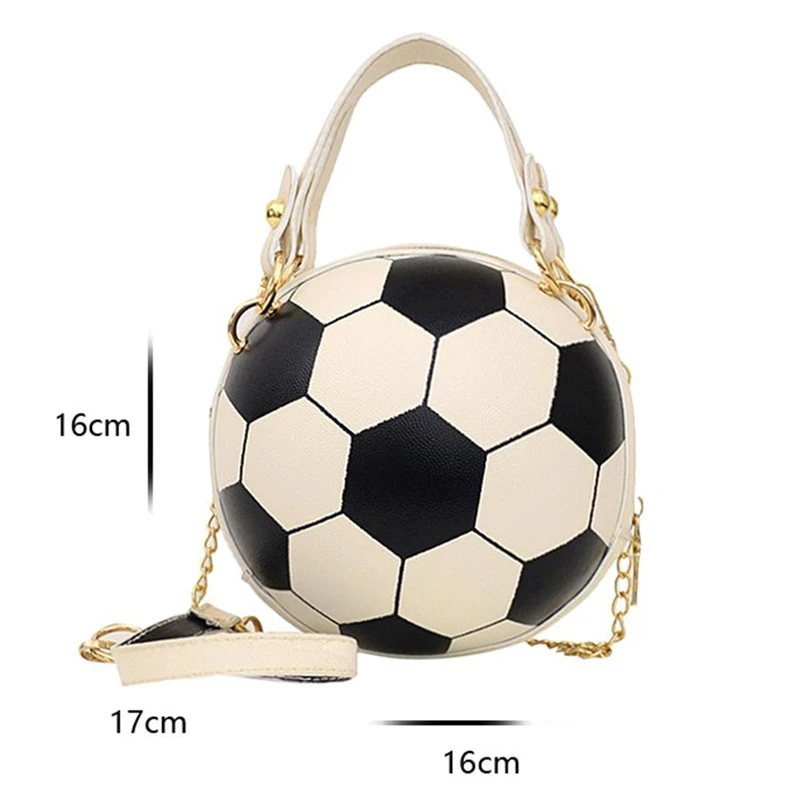 

Basketball Shaped Bag Mini Football Basketball Shoulder Bag For Women Girls Fashion Chain Crossbody Messenger Top-handle Bag