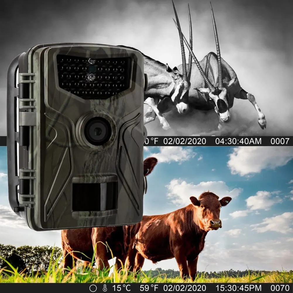 

Охотничья камера HC804A 20 МП 1080P для слежения за дикой природой, камера слежения за дикой природой с инфракрасным ночным видением, фотоловушки