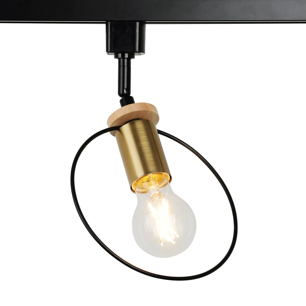 Скандинавская трековая лампа s винтажная кольцевая направляющая Macaron комнатное