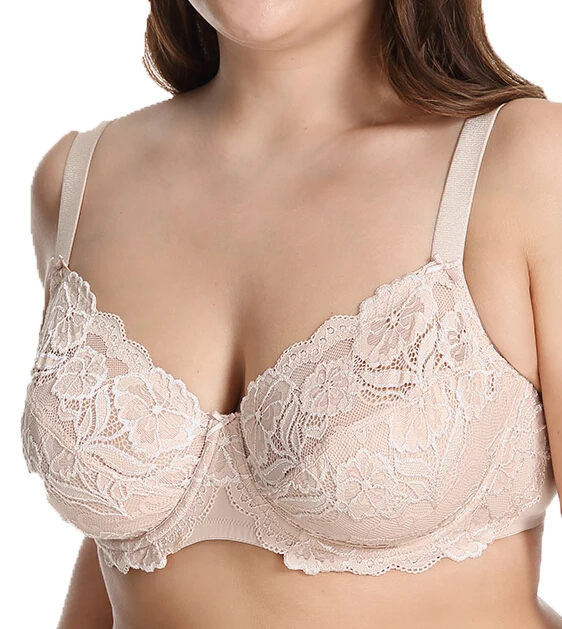 Прямая поставка женский бюстгальтер большого размера с полным покрытием без