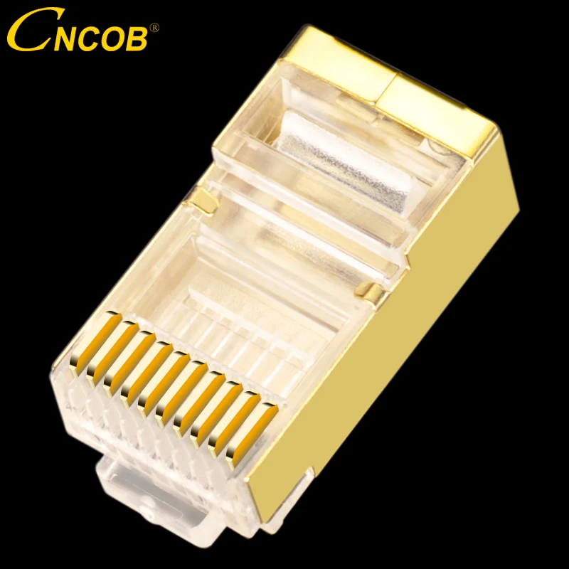 CNCOB RJ50 многожильные разъемы 10P10C сетевой Кабельный разъем RJ48 прозрачная