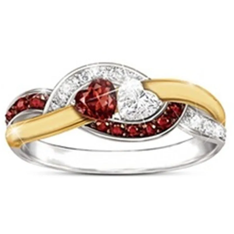 Sterling heart white gold engagement ring wedding Gem fashion jewelry accessories gift | Украшения и аксессуары