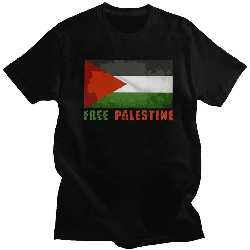 

Fashion Free Palestine Flag T Shirt Men Short-Sleeve Save Palestinian T-shirts Summer Tee Tops Pure Cotton Tshirt Merchandise