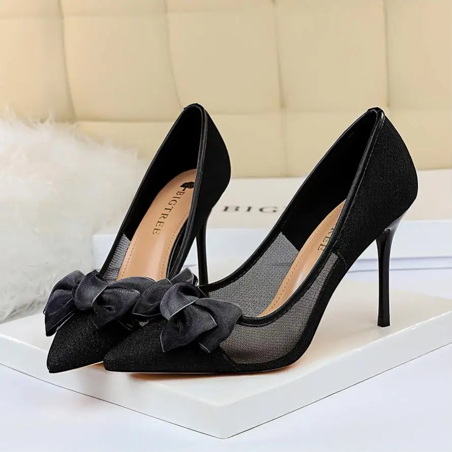 Туфли EOEODOIT женские на высоком каблуке-шпильке заостренный носок без застежки