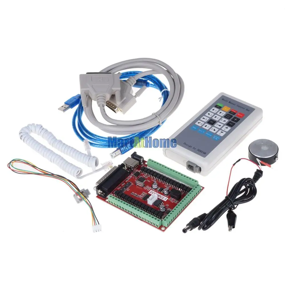 Argedo CNC 6 Axis USB LPT Mach3 Breakout Board Kit w/ручной блок управления для управления ling шаговый двигатель# SM706@ CF