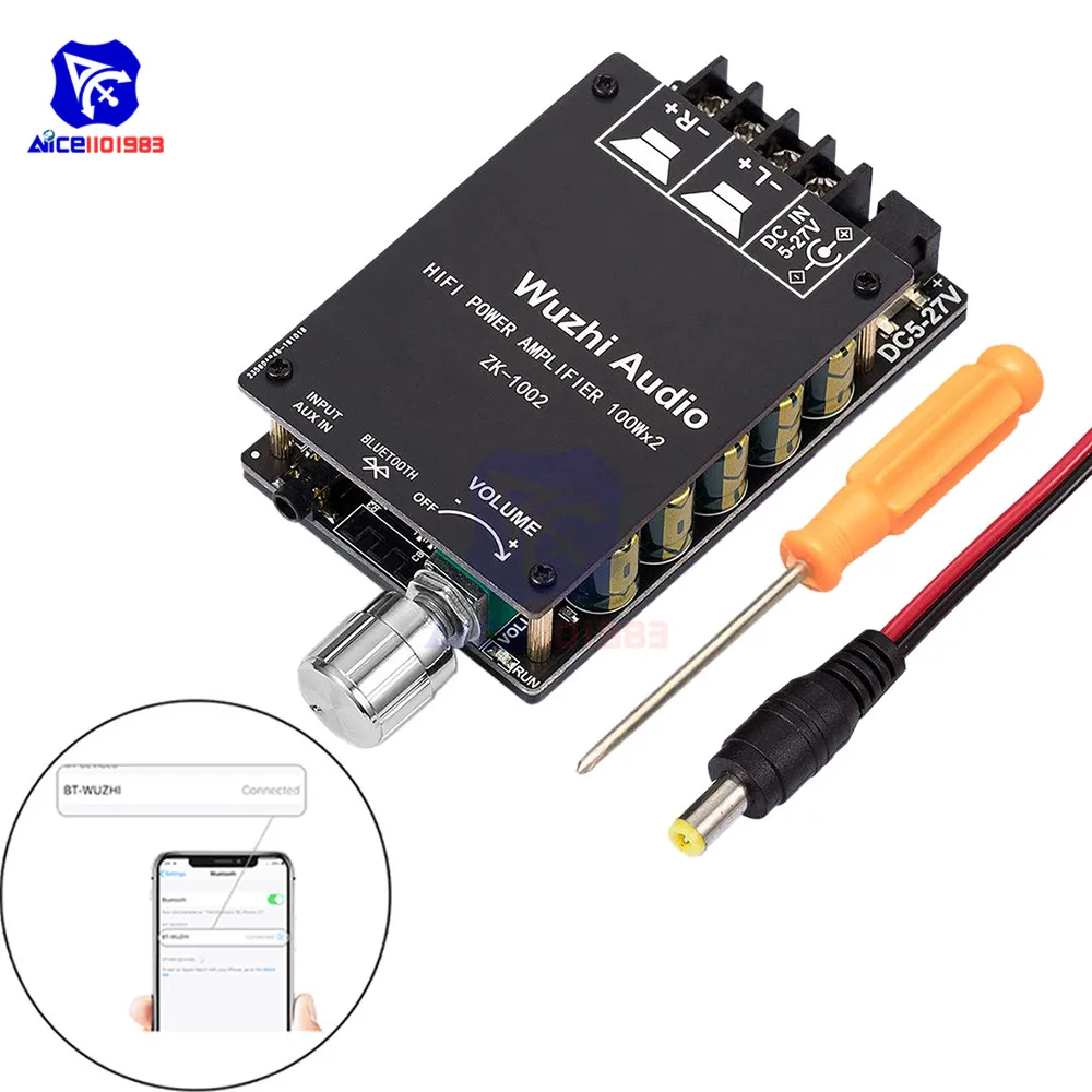 Плата усилителя diymore Bluetooth 5 0 200 Вт TPA3116 100 + модуль аудиоусилителя с LC фильтром