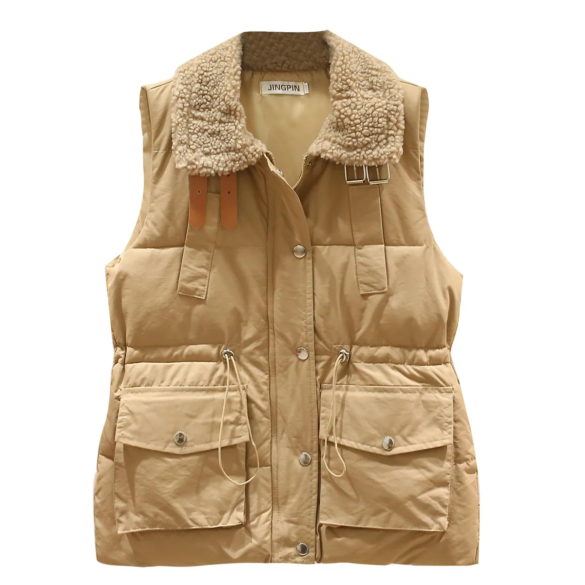 

Lamb Hair Splicing Down Cotton Horse Clip Female Korean Version 2021 Autumn And Winter New Long Section Thick Warm Bag